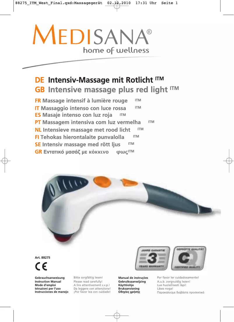 Imagen de la primera página del manual del dispositivo ITM 88275