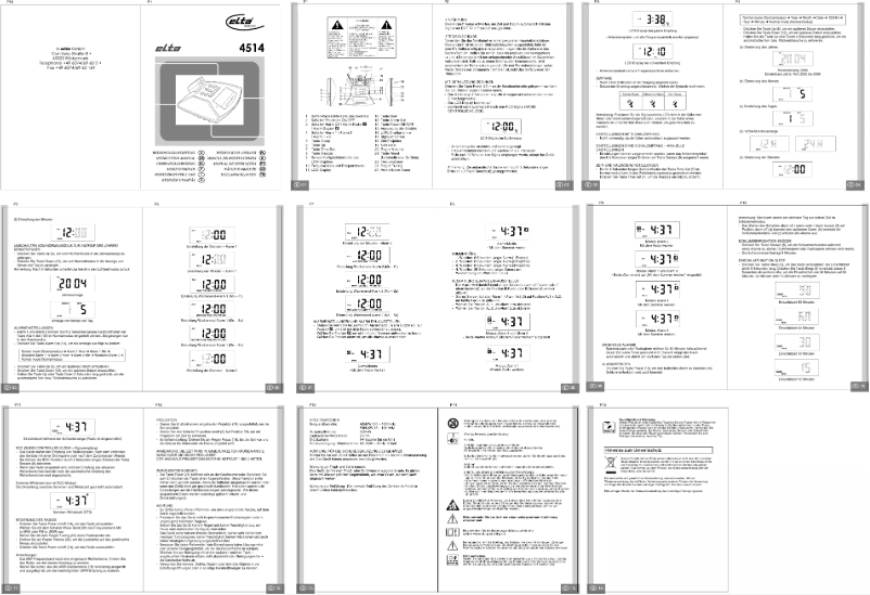 Imagen de la primera página del manual del dispositivo 4514