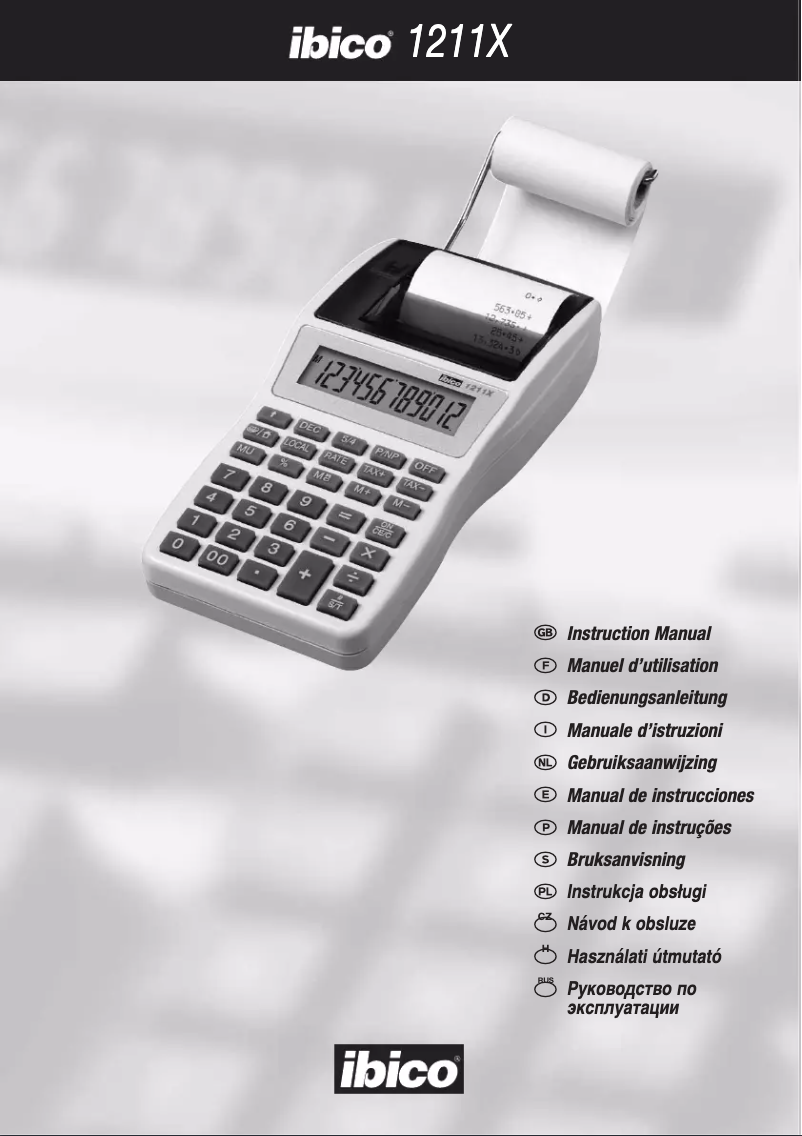 Página nº 1 - Manual de usuario Ibico 1211x