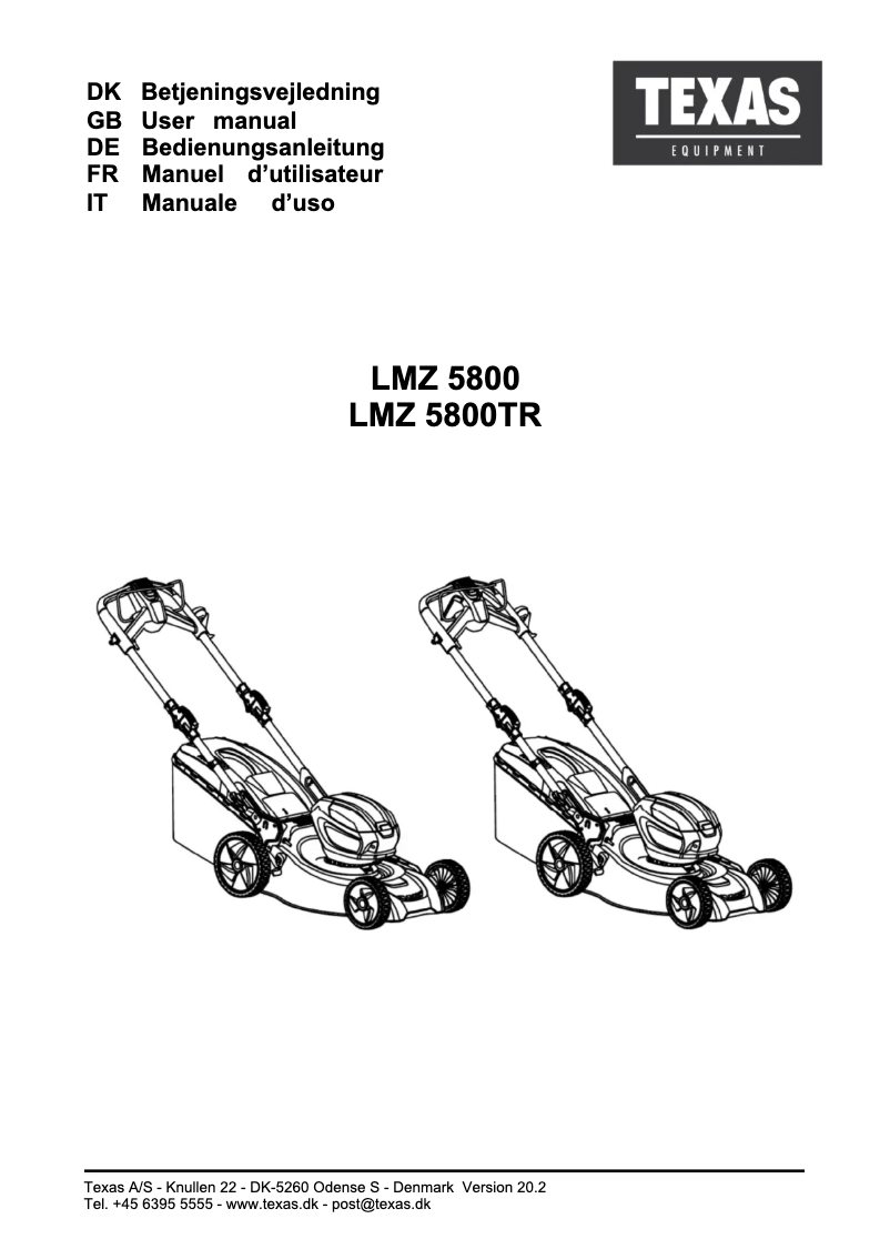 Imagen de la primera página del manual del dispositivo LMZ 5800TR