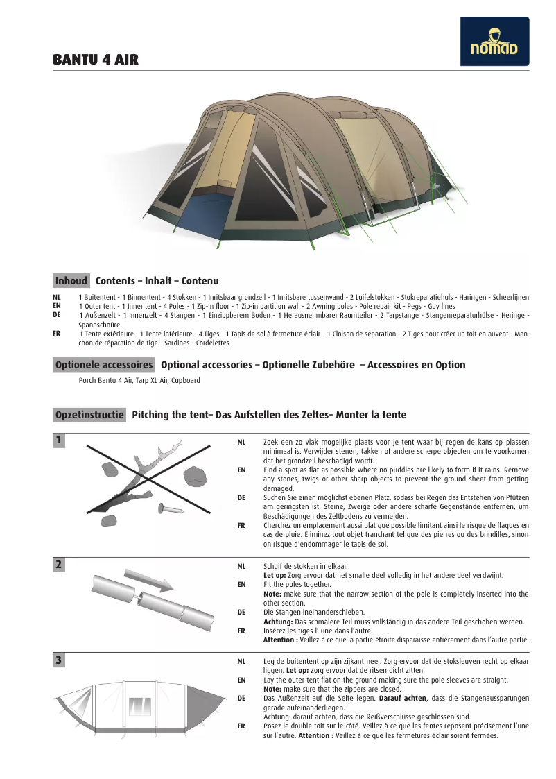 Página nº 1 - Manual de usuario Nomad Bantu 4 Air