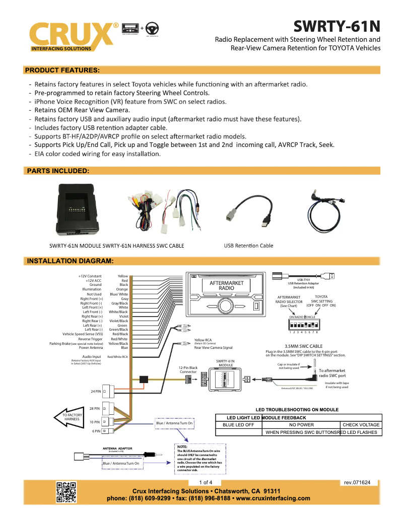 Página 1 del manual Manual de usuario CRUX SWRTY-61N
