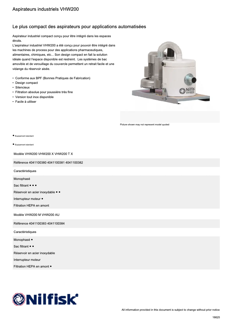 Imagen de la primera página del manual del dispositivo VHW200