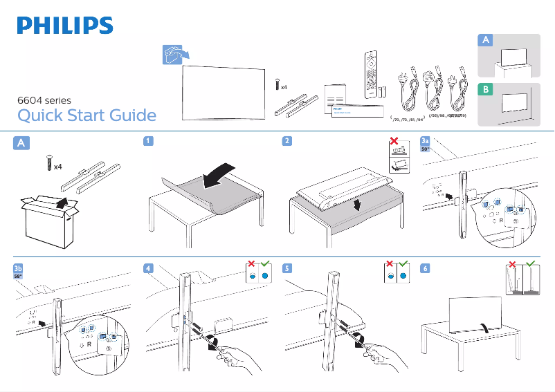 Imagen de la primera página del manual del dispositivo 65PUT6604