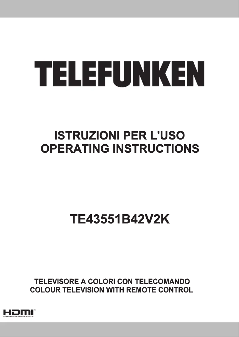 Página 1 del manual Manual de usuario Telefunken TE43551B42V2K