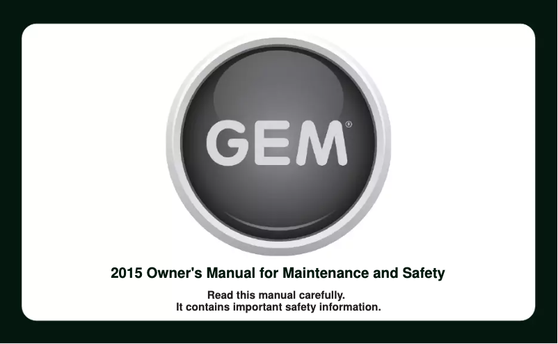 Página 1 del manual Manual de usuario GEM e4 (2015)