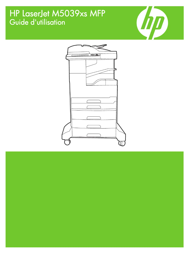 Imagen de la primera página del manual del dispositivo LaserJet M5039