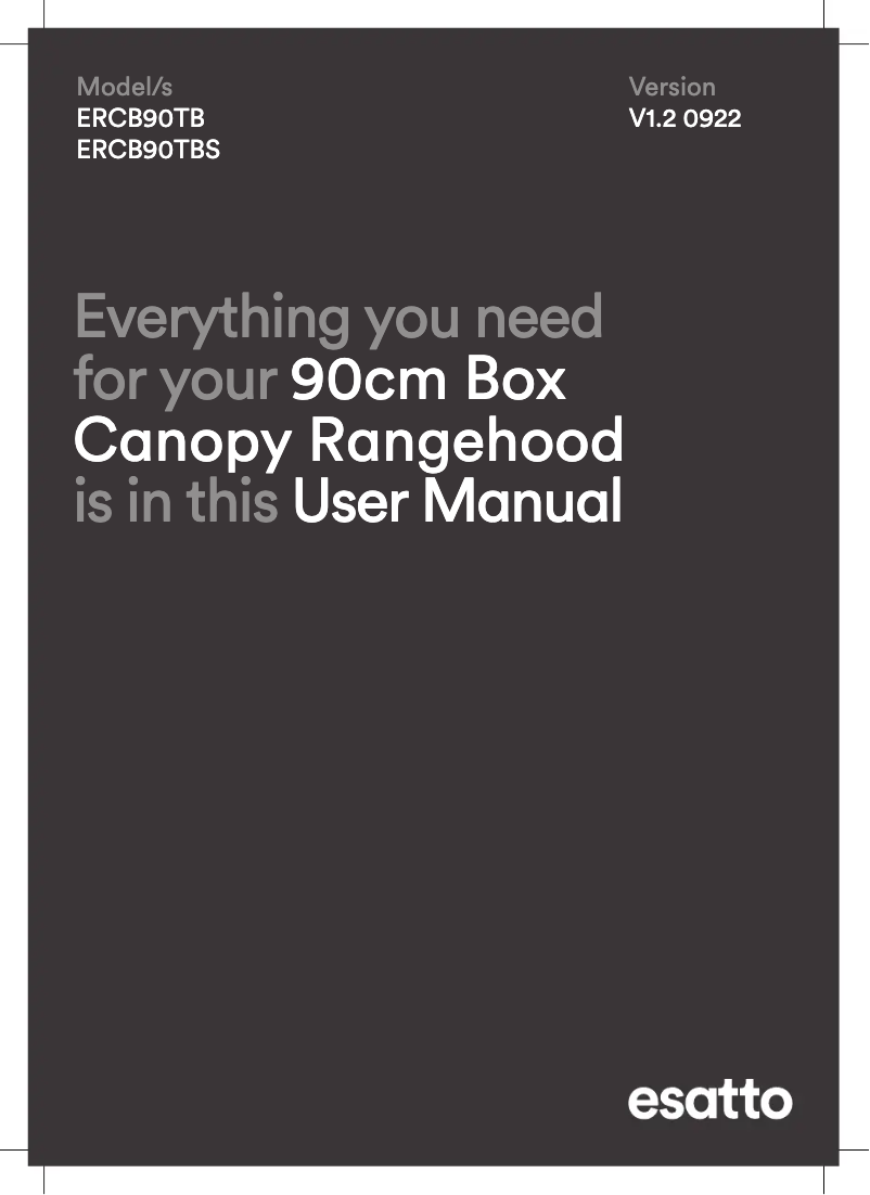 Página 1 del manual Manual de usuario Esatto ERCB90TB
