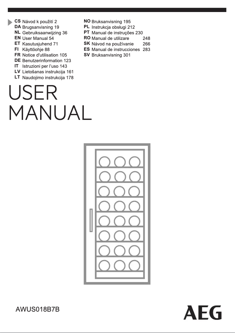 Imagen de la primera página del manual del dispositivo AWUS018B7B