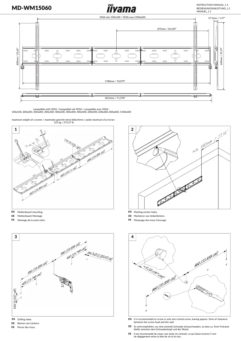 Imagen de la primera página del manual del dispositivo MD-WM15060