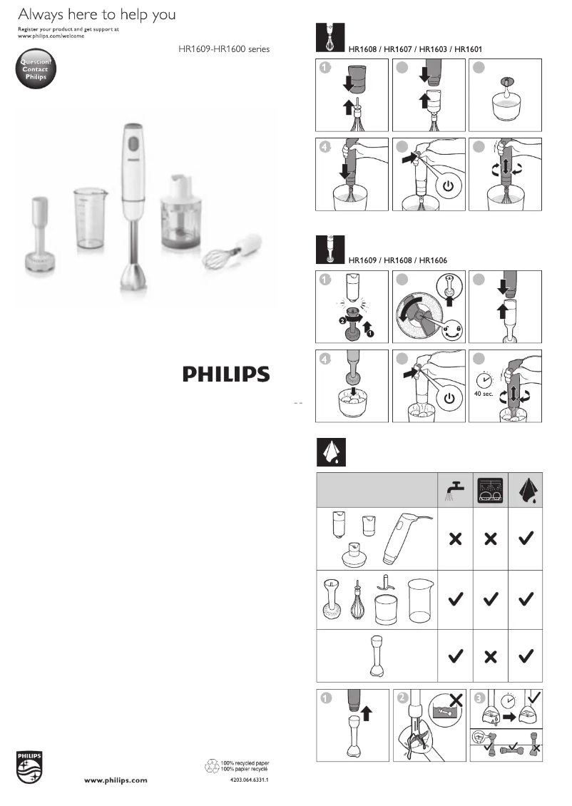 Página 1 del manual Manual de usuario Philips Daily Collection HR1604