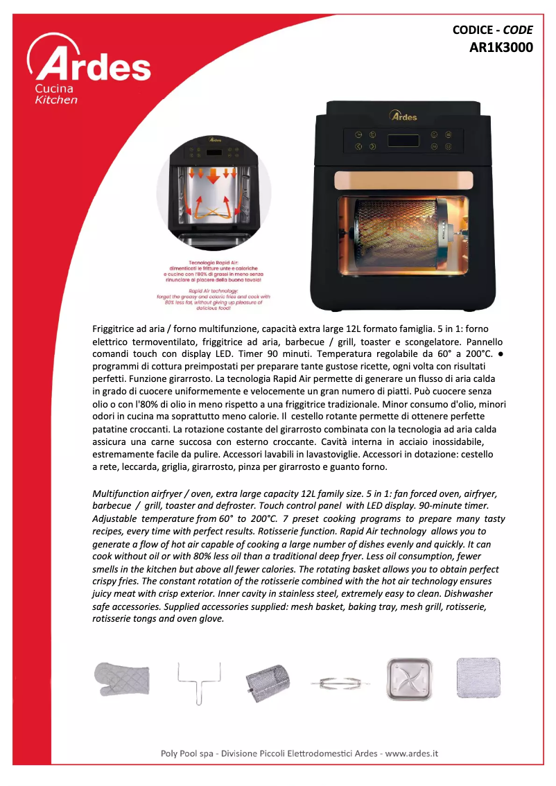 Imagen de la primera página del manual del dispositivo AR1K3000