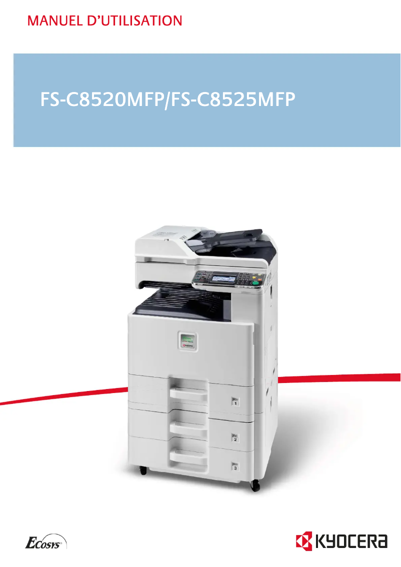 Imagen de la primera página del manual del dispositivo FS-C8520MFP