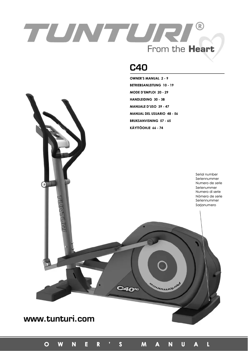 Imagen de la primera página del manual del dispositivo C40