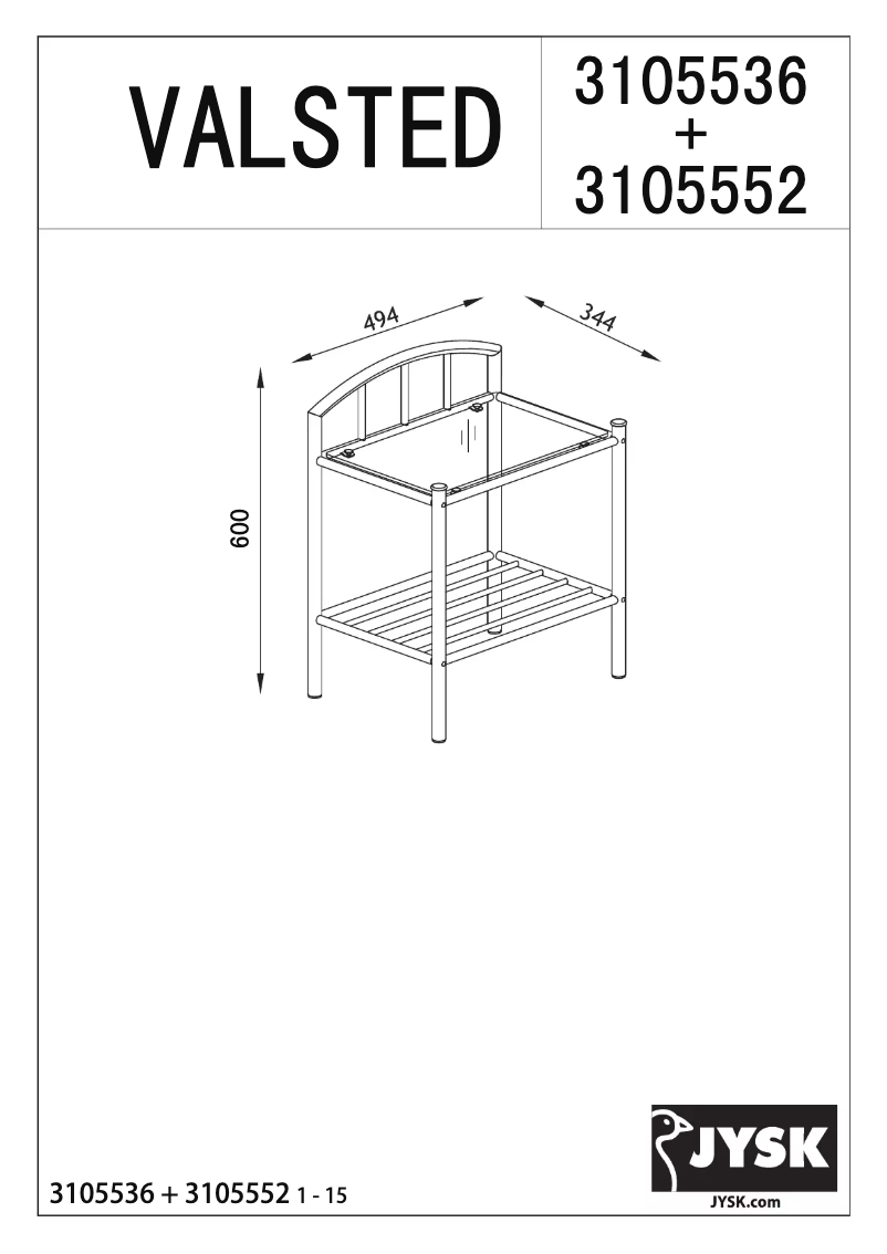 Imagen de la primera página del manual del dispositivo VALSTED