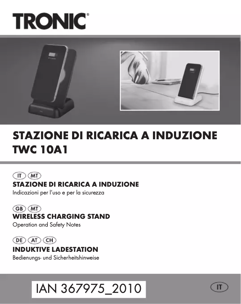 Imagen de la primera página del manual del dispositivo TWC 10A1