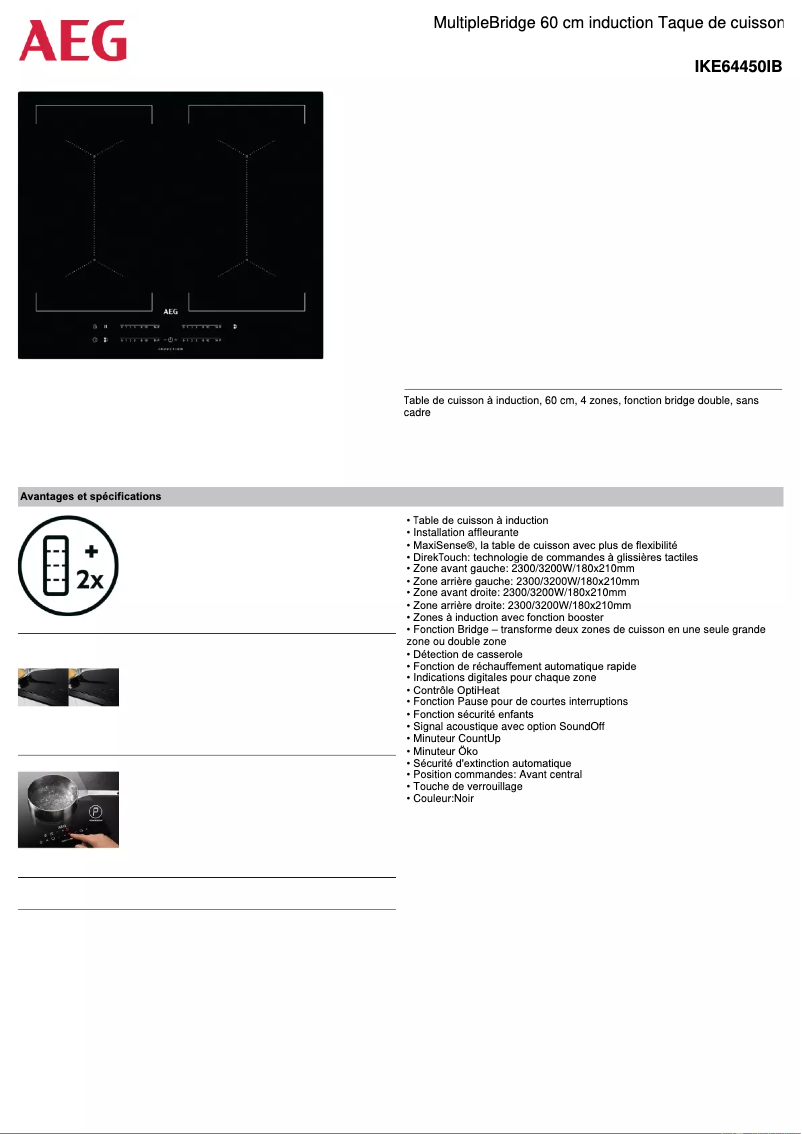 Imagen de la primera página del manual del dispositivo IKE64450IB