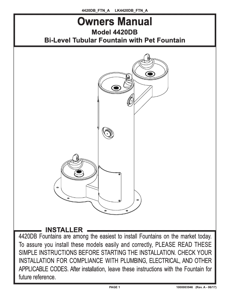 Página 1 del manual Guía de instalación Elkay LKWOBG1118SS