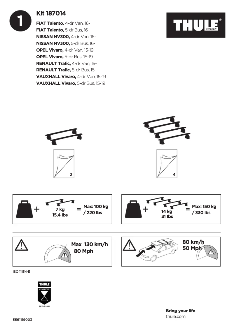 Imagen de la primera página del manual del dispositivo Kit 187014