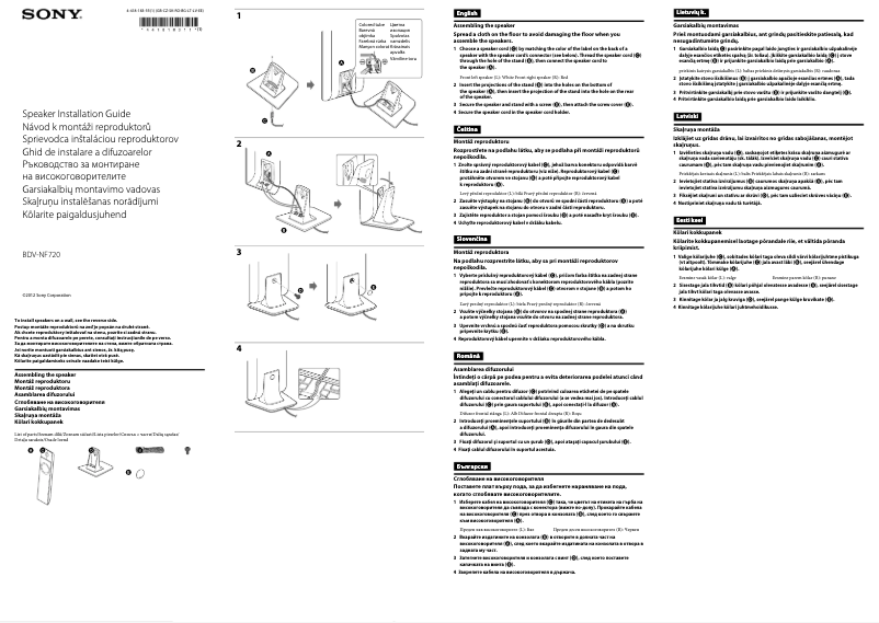 Página 1 del manual Guía de inicio rápido Sony BDV-NF720