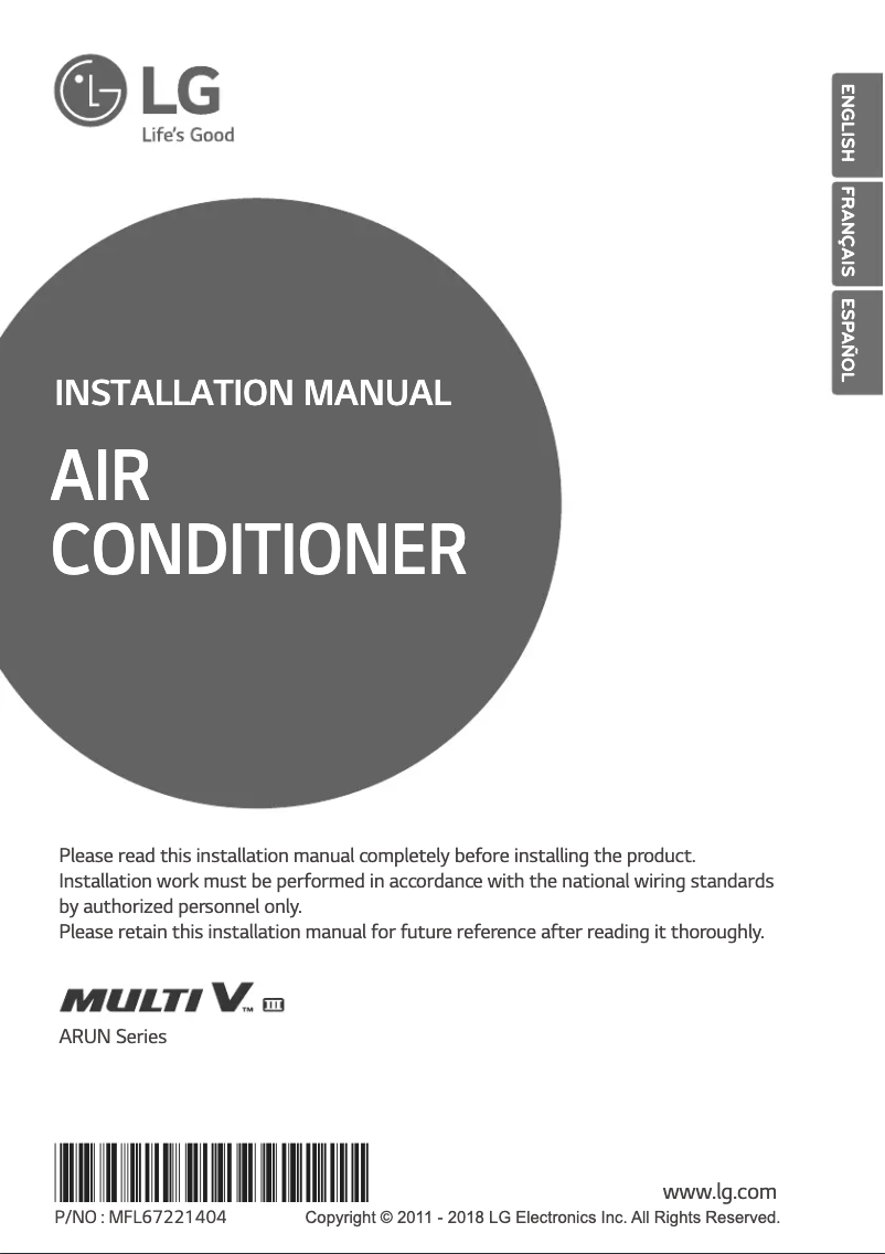 Imagen de la primera página del manual del dispositivo ARUN144BT3