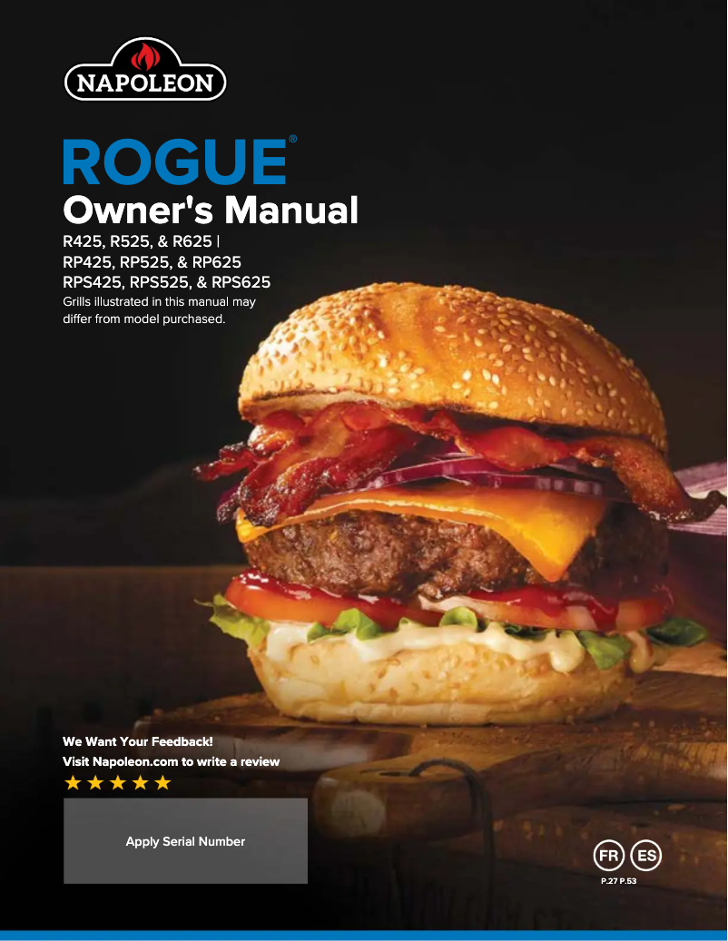 Imagen de la primera página del manual del dispositivo Rogue XT 525 SIB