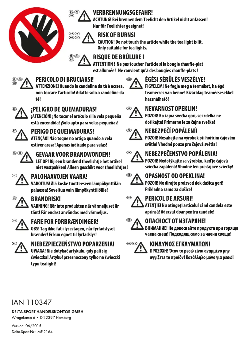 Imagen de la primera página del manual del dispositivo IAN 110347