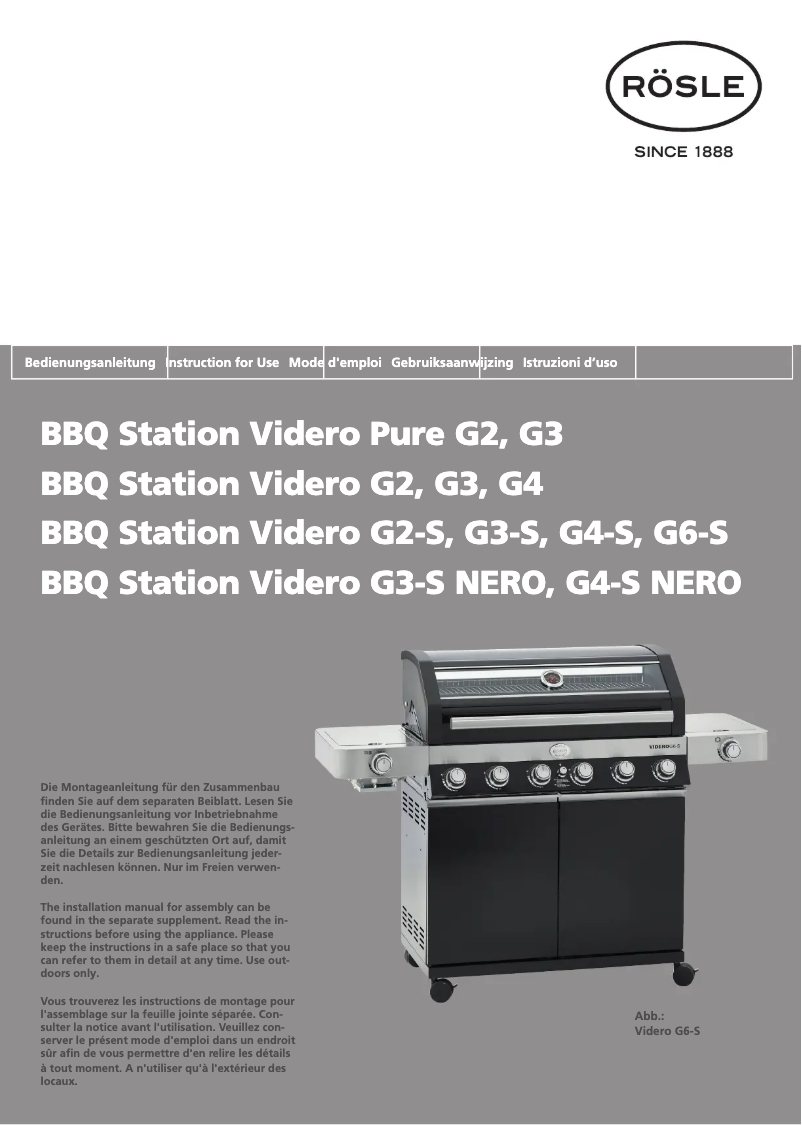 Imagen de la primera página del manual del dispositivo VIDERO G2-S