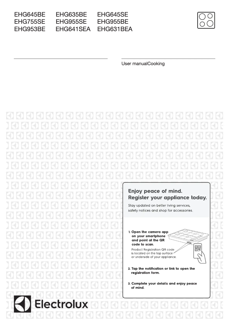 Imagen de la primera página del manual del dispositivo EHG955BE