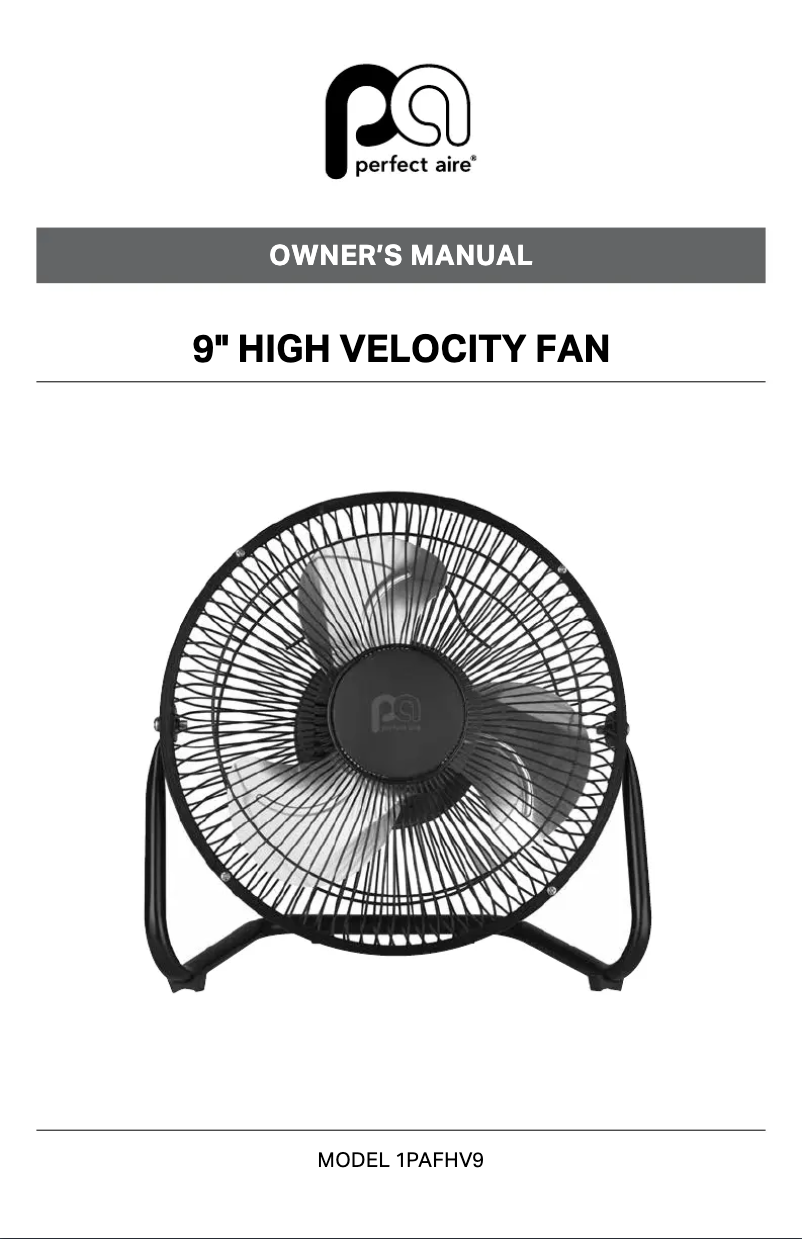 Imagen de la primera página del manual del dispositivo 1PAFHV9