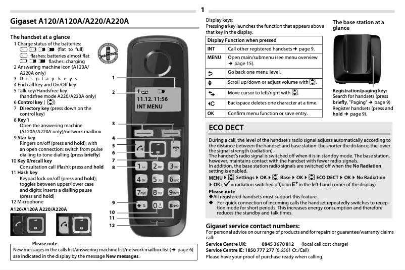 Imagen de la primera página del manual del dispositivo A220A Duo