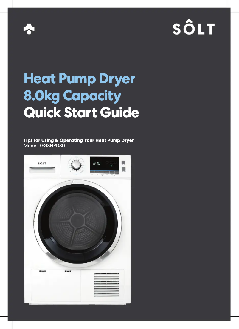 Página 1 del manual Guía de inicio rápido Sôlt GGSHPD80