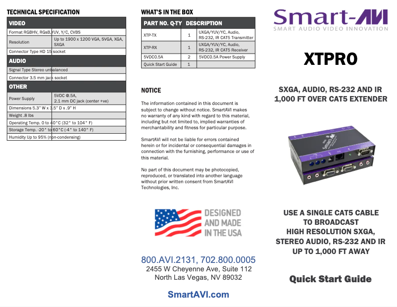 Imagen de la primera página del manual del dispositivo XTPRO