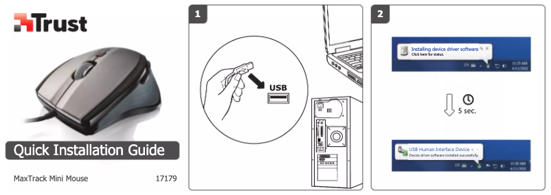 Página 1 del manual Manual de usuario Trust MaxTrack Mini