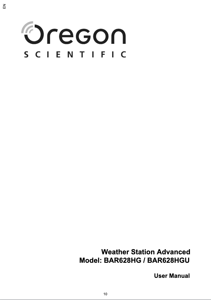 Página 1 del manual Manual de usuario Oregon Scientific BAR628HG