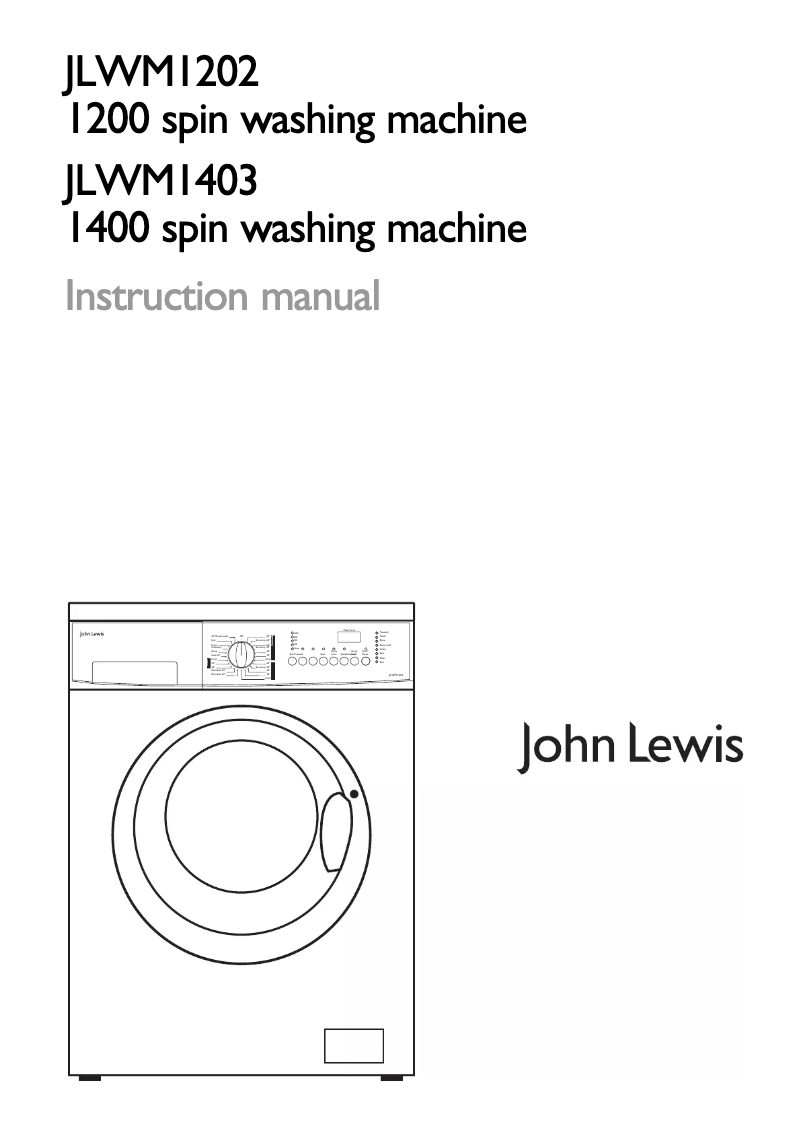 Página 1 del manual Manual de usuario John Lewis JLWM 1403