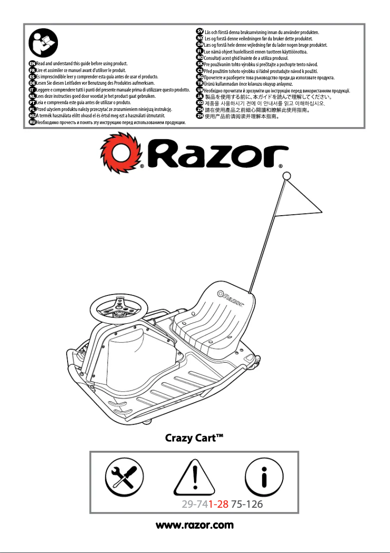 Página 1 del manual Manual de usuario Razor Crazy Cart