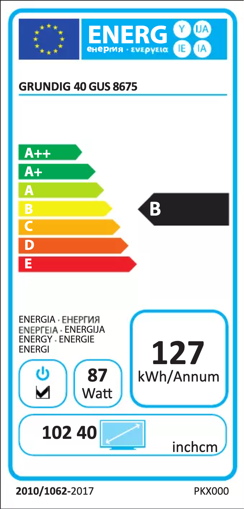 Imagen de la primera página del manual del dispositivo 40 GUS 8675