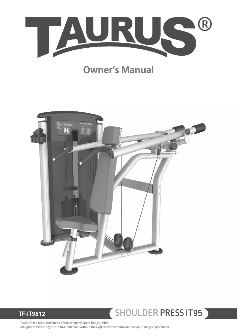 Página nº 1 - Manual de usuario Taurus Shoulder Press IT95