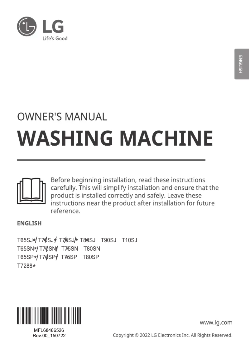 Página 1 del manual Manual de usuario LG T70SPSF1ZA
