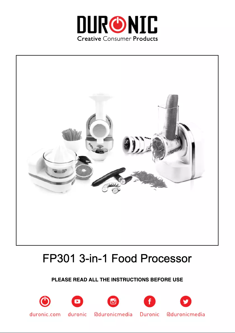 Imagen de la primera página del manual del dispositivo FP301