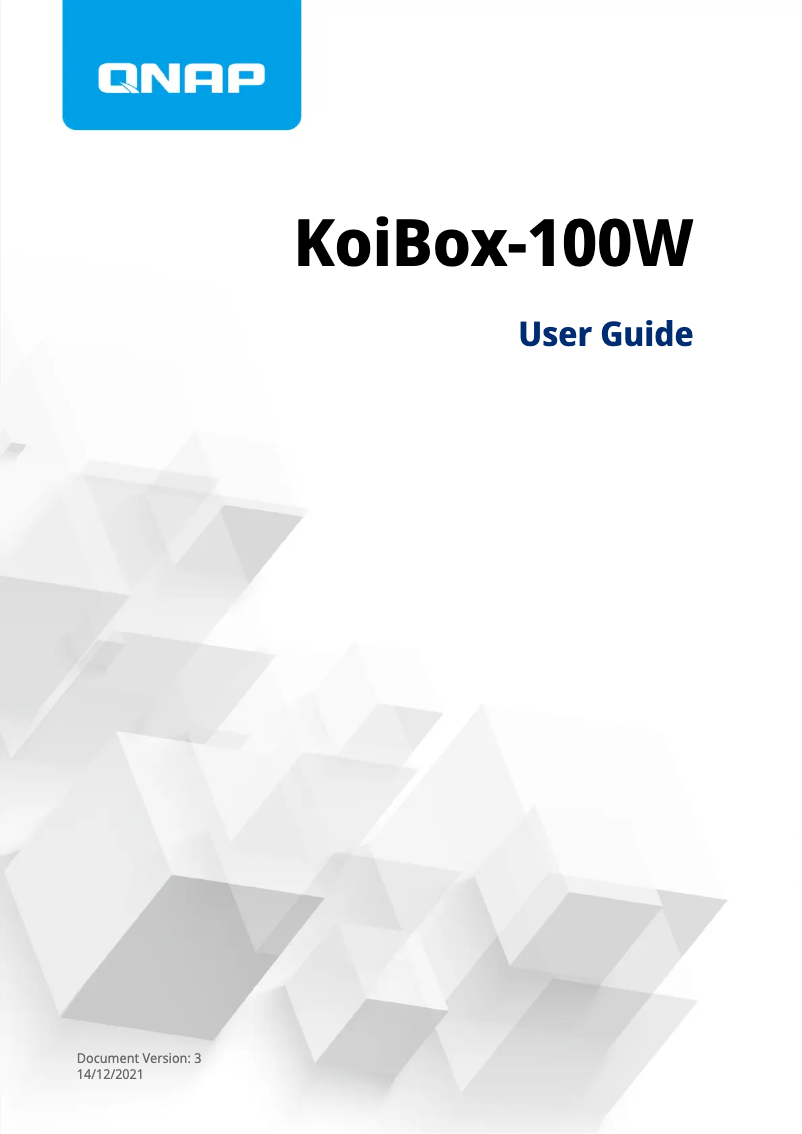 Imagen de la primera página del manual del dispositivo KoiBox-100W