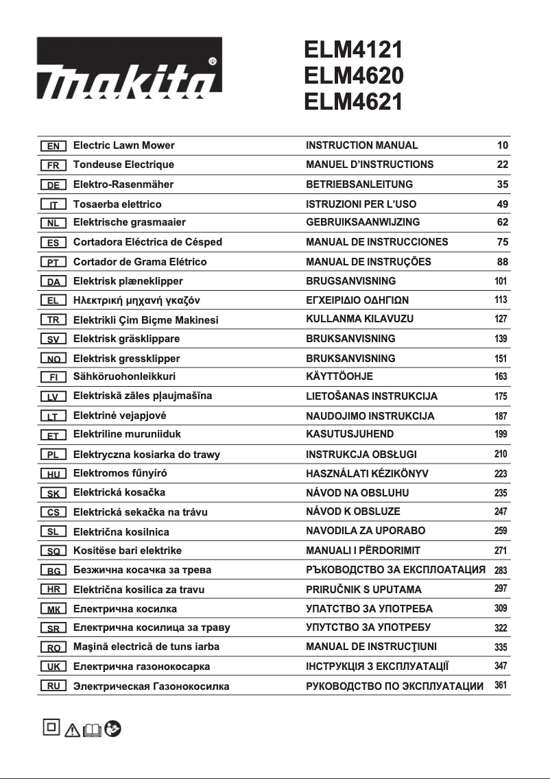 Página 1 del manual Manual de usuario Makita ELM4121