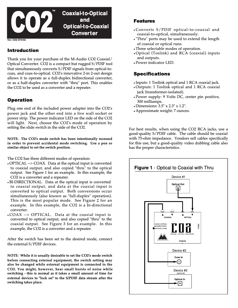 Imagen de la primera página del manual del dispositivo CO2