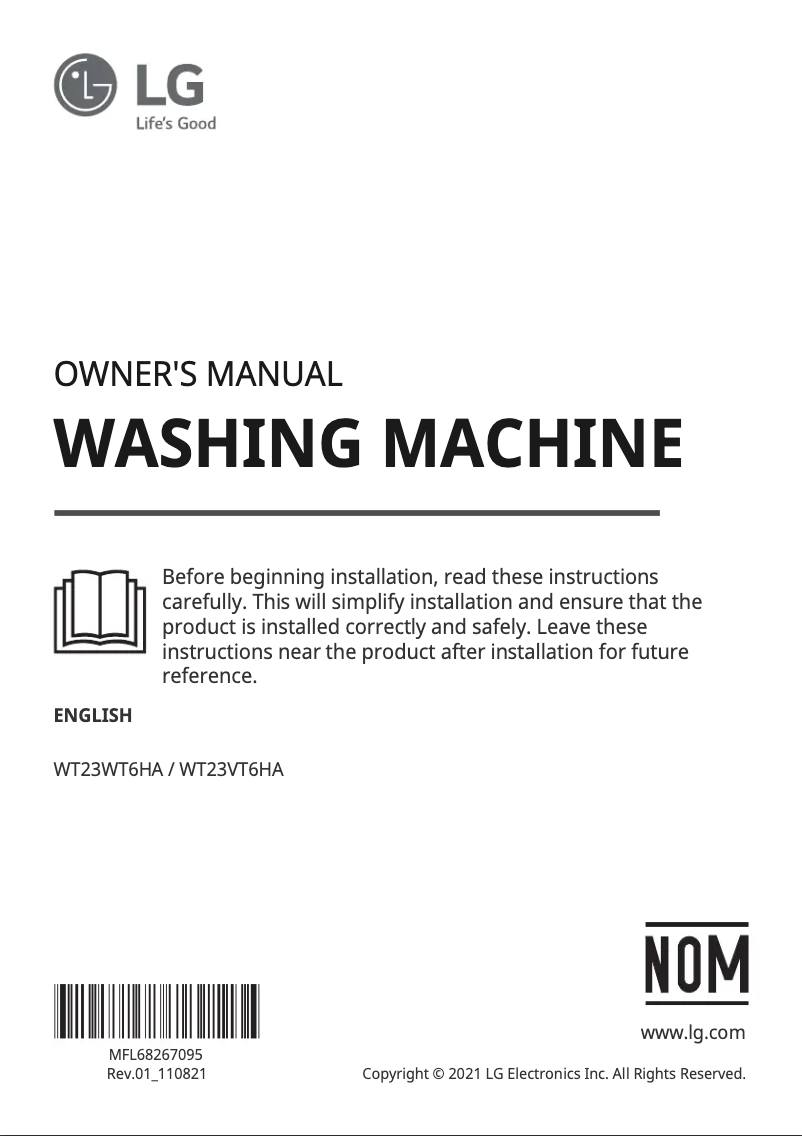 Página 1 del manual Manual de usuario LG WT23VT6HA