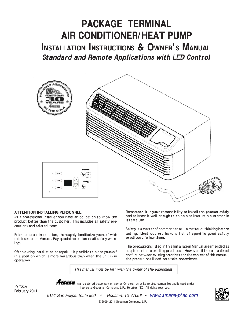 Página 1 del manual Manual de usuario Amana DK900QW