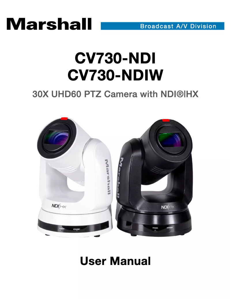 Página 1 del manual Manual de usuario Marshall Electronics CV730-NDI