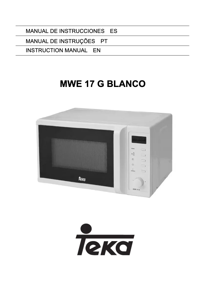 Página 1 del manual Manual de usuario Teka MWE-17