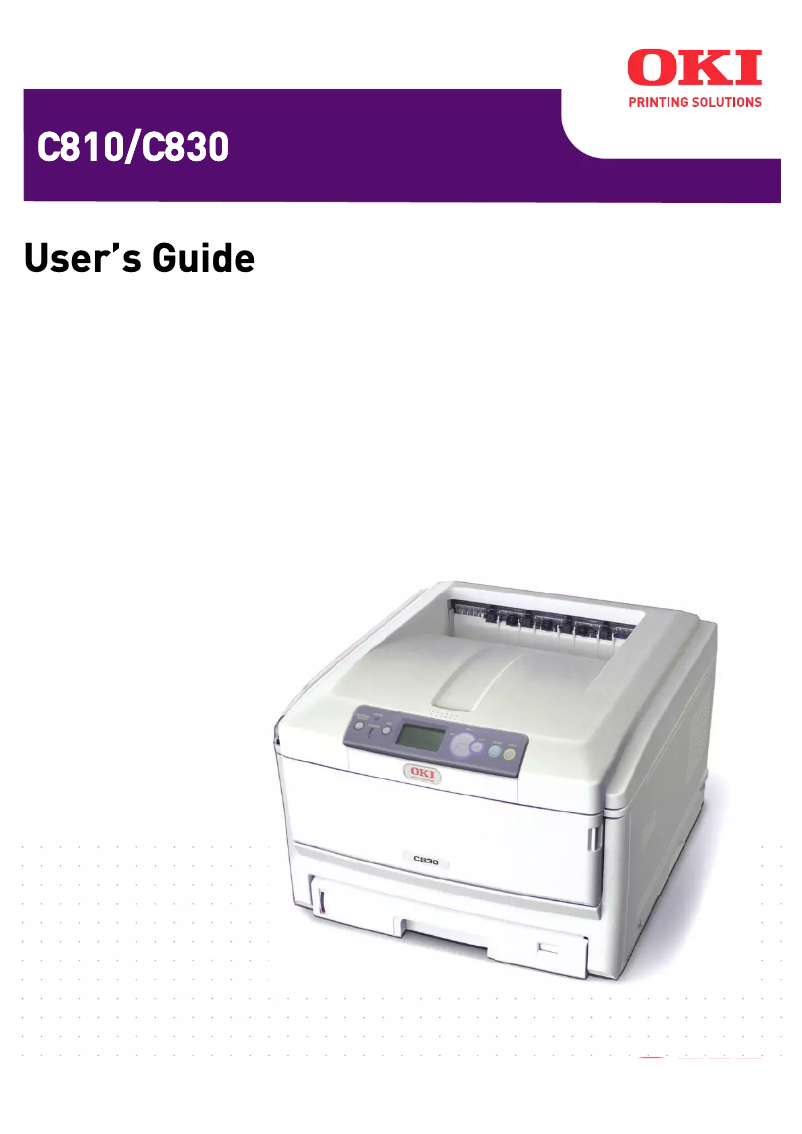 Imagen de la primera página del manual del dispositivo C830DTN