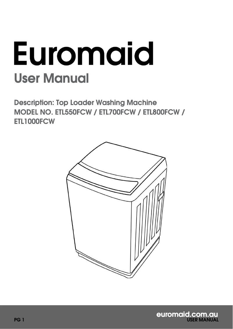 Página 1 del manual Manual de usuario Euromaid ETL700FCW